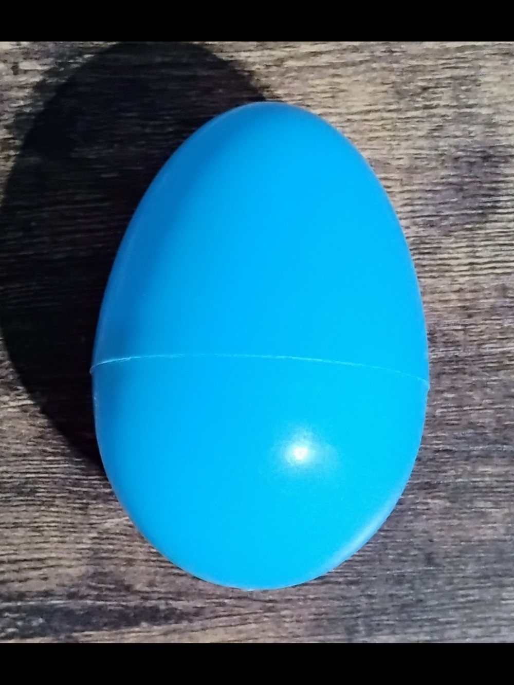 Bright Blue Plastic Easter Egg